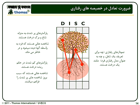 تشریح شاخصه های رفتاری مدل DISC